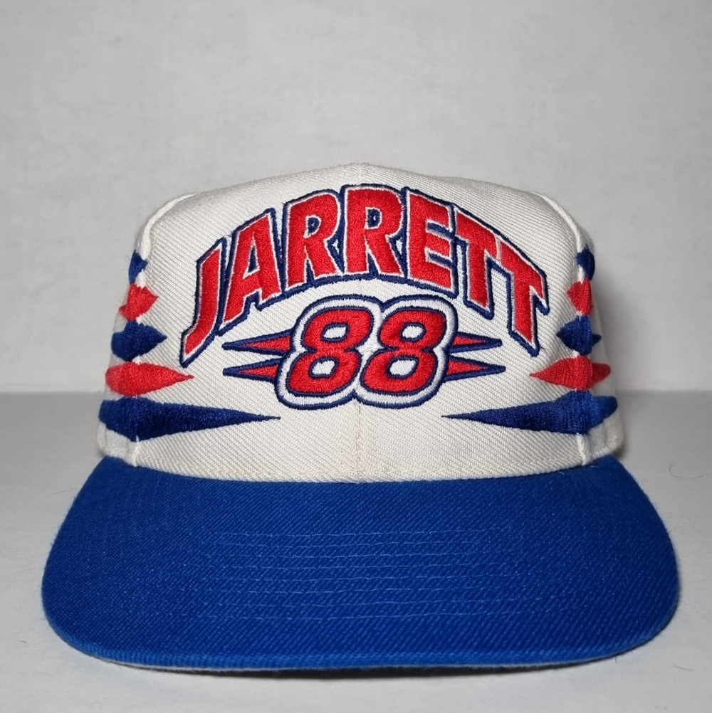 Vintage 90s Dale Jarrett Diamond Cut Logo Athletic Hat Cap Snapback Nascar 🔥